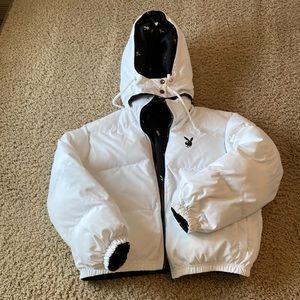 Playboy white puffer jacket